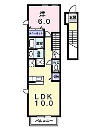 ミルト・ミッテ3 1LDKの間取図画像