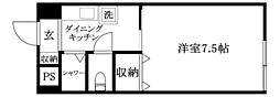 KBコート竹原 1DKの間取図画像
