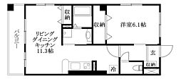 フィネス白方 1LDKの間取図画像