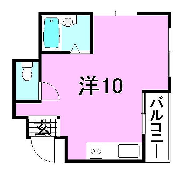 清水マンション 104 号室｜愛媛県松山市清水町4丁目(賃貸マンション1R・1階・23.10㎡)の写真 その2