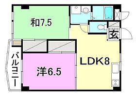 ビージョイマンション5号館 405 号室 ｜ 愛媛県松山市枝松5丁目（賃貸マンション2LDK・4階・50.56㎡） その2