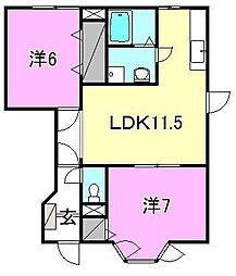 間取図画像 2LDK