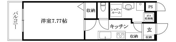 αプレミアム松末 107 号室｜愛媛県松山市松末2丁目(賃貸マンション1K・1階・26.50㎡)の写真 その2