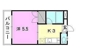 キャンパス松山 203 号室 ｜ 愛媛県松山市清水町4丁目（賃貸マンション1K・2階・18.90㎡） その2