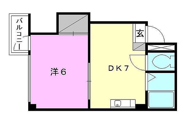 ミウラビル 307 号室｜愛媛県松山市味酒町2丁目(賃貸マンション1DK・3階・25.32㎡)の写真 その2