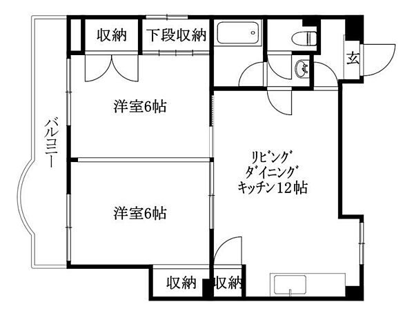 レジデンス勝山 701 号室｜愛媛県松山市勝山町1丁目(賃貸マンション2LDK・7階・43.00㎡)の写真 その2