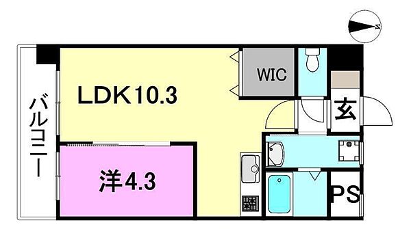 Mayfair南江戸Premium 606 号室｜愛媛県松山市南江戸5丁目(賃貸マンション1LDK・6階・34.94㎡)の写真 その2