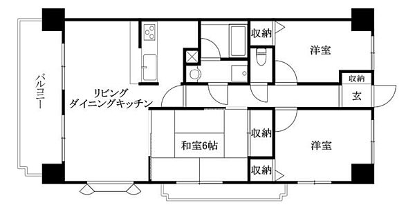 ライオンズガーデン姫原 301 号室｜愛媛県松山市姫原3丁目(賃貸マンション3LDK・3階・68.01㎡)の写真 その2