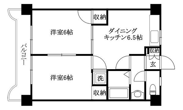 第82杉フラット 208 号室｜愛媛県松山市久万ノ台(賃貸マンション2DK・2階・40.50㎡)の写真 その2