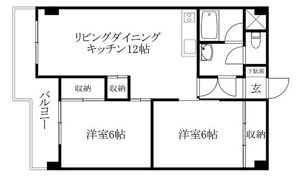 グレース辻町 312 号室｜愛媛県松山市辻町(賃貸マンション2LDK・3階・55.35㎡)の写真 その2