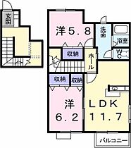 リヴァーパークＡ 201 号室 ｜ 愛媛県松山市森松町（賃貸アパート2LDK・2階・64.87㎡） その2