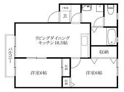 間取図画像 2LDK