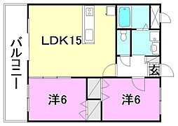 間取図画像 2LDK