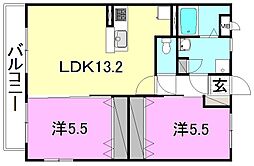 間取図画像 2LDK