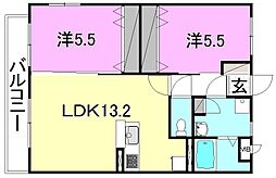 間取図画像 2LDK