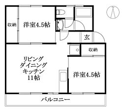 間取図画像 2LDK