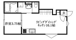 BELGRAVIA 鎌田駅前 PREMIUM 1階1LDKの間取り