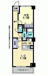 フィネス竹原 303 号室 3階1LDKの間取り