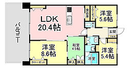 アーティックス馬借ヘリテイジ 4LDKの間取図画像