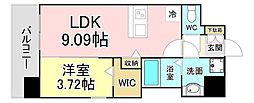 SOLUNA旦過 1LDKの間取図画像