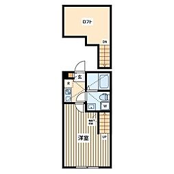 エリテ町田 2階1Kの間取り