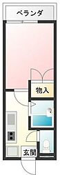 メゾネット泉 1Kの間取図画像