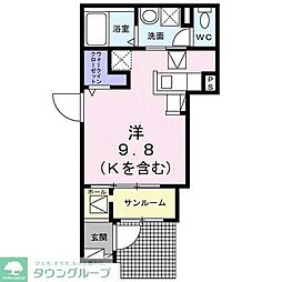 ＦＩＴ　7ＣＡＳＴＬＥ 1階1Kの間取り