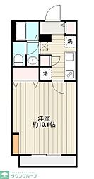 カーサスピカ 1Kの間取図画像