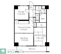 カーサパルマス 3DKの間取図画像