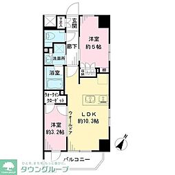 デュオステージ相模大野 2LDKの間取図画像