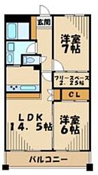 シンシア 2SLDKの間取図画像