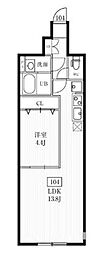 アーバンパーク宮前平WEST 1LDKの間取図画像