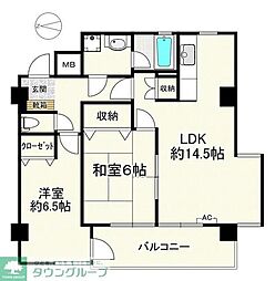 エスポワール青葉台A棟 2LDKの間取図画像
