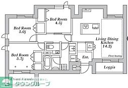 川崎市多摩区登戸マンション 3LDKの間取図画像