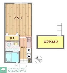 (仮称)宮崎台AP 1Kの間取図画像
