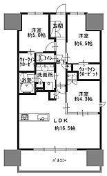 ジオ草津 3LDKの間取図画像