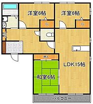 グリーンハイツひかりII  ｜ 福岡県北九州市小倉南区蒲生2丁目（賃貸アパート3LDK・2階・60.00㎡） その2