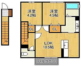 Grand Soleil　B棟  ｜ 福岡県北九州市小倉南区蒲生1丁目（賃貸アパート2LDK・2階・51.00㎡） その2