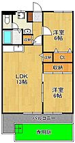 ふぁみーる志徳  ｜ 福岡県北九州市小倉南区徳力4丁目（賃貸マンション2LDK・1階・57.75㎡） その2