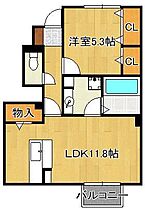 エスポワール下城野II  ｜ 福岡県北九州市小倉南区下城野1丁目（賃貸アパート1LDK・1階・45.50㎡） その2