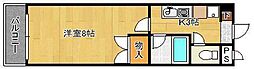 ルネッサンスTOEIもりつね 1Kの間取図画像