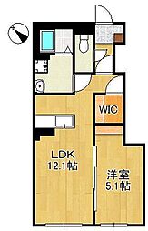 グラン・タウルス 1LDKの間取図画像