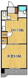 第3泰平ビル 1DKの間取図画像
