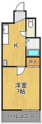 ビブレ城野 1Kの間取図画像