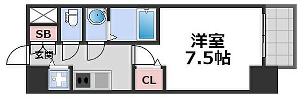 S-RESIDENCE難波Briller 510｜大阪府大阪市浪速区元町2丁目(賃貸マンション1K・5階・24.78㎡)の写真 その2