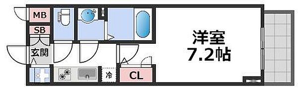 S-RESIDENCE堺筋本町Deux ｜大阪府大阪市中央区南久宝寺町1丁目(賃貸マンション1K・15階・22.19㎡)の写真 その2