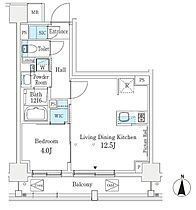 Ｊ．ＧＲＡＮ　Ｃｏｕｒｔ　品川西大井ＥＡＳＴ  ｜ 東京都品川区西大井2丁目（賃貸マンション1LDK・5階・40.60㎡） その2