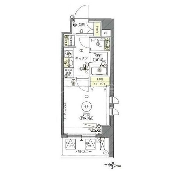 クレイシア矢口 201｜東京都大田区矢口3丁目(賃貸マンション1K・2階・21.00㎡)の写真 その2