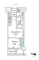 Ｊ．ＧＲＡＮ　Ｃｏｕｒｔ　品川西大井ＷＥＳＴ  ｜ 東京都品川区西大井2丁目10-3（賃貸マンション1DK・5階・27.17㎡） その2