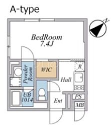 LEGALAND武蔵小山ANNEX 3階1DKの間取り